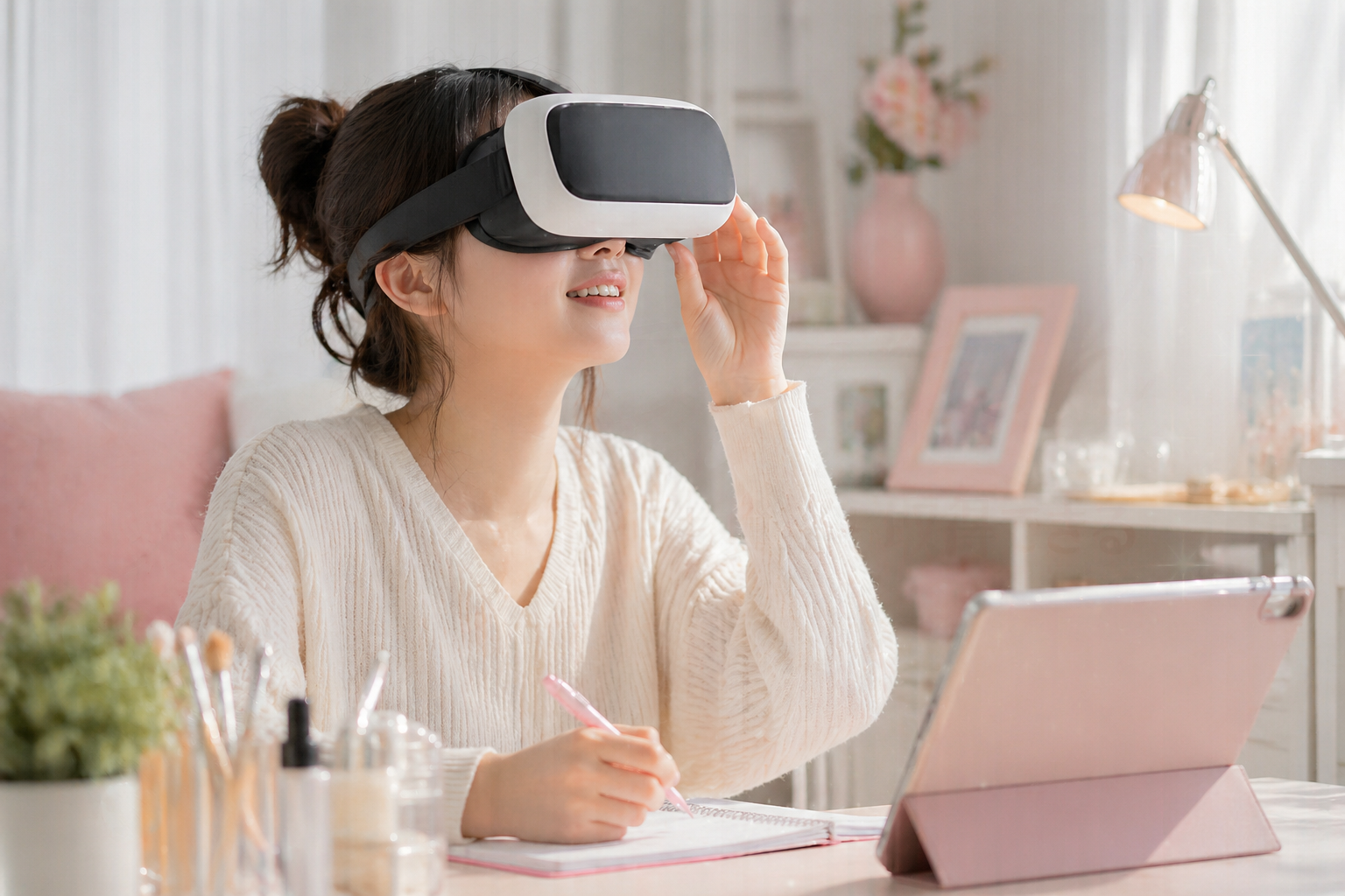 VRゴーグルを使った練習